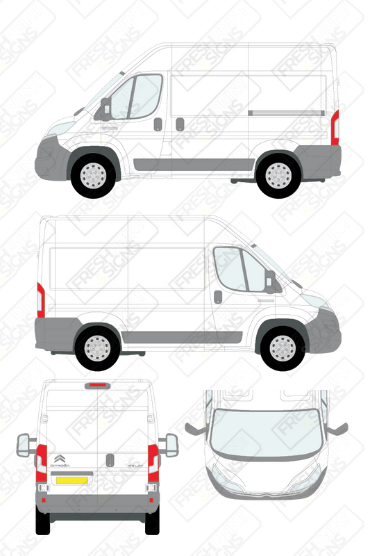 Van Graphics - Citroen | Relay | 2014-2025 | Short Wheelbase (L1) | Medium Roof (H2) | Panelled Rear Doors
