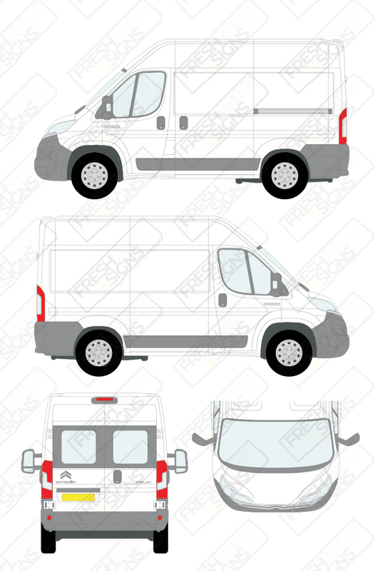 Van Graphics - Citroen | Relay | 2014-2025 | Short Wheelbase (L1) | Medium Roof (H2) | With Rear Windows