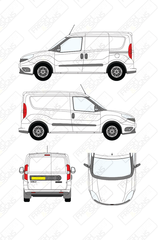 Van Graphics - Fiat | Doblo Cargo | 2015-2022 | Short Wheelbase (L1) | Low Roof (H1) | Panelled Rear Doors