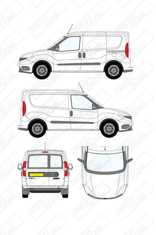 Van Graphics - Fiat | Doblo Cargo | 2015-2022 | Short Wheelbase (L1) | Low Roof (H1) | With Rear Windows