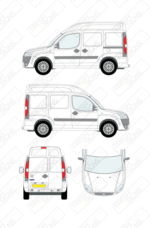 Van Graphics - Fiat | Doblo | 2006-2010 | High Roof (H2) | Panelled Rear Doors