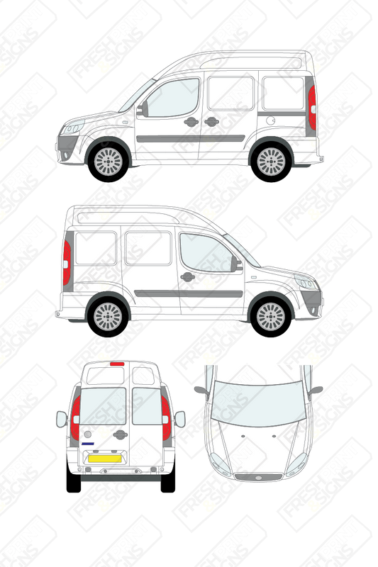 Van Graphics - Fiat | Doblo | 2006-2010 | High Roof (H2) | With Rear Windows