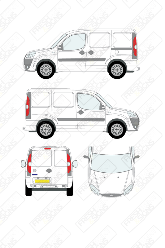 Van Graphics - Fiat | Doblo | 2006-2010 | Low Roof (H1) | Panelled Rear Doors