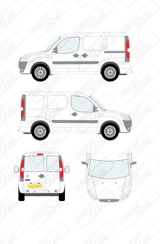 Van Graphics - Fiat | Doblo | 2006-2010 | Low Roof (H1) | With Rear Windows