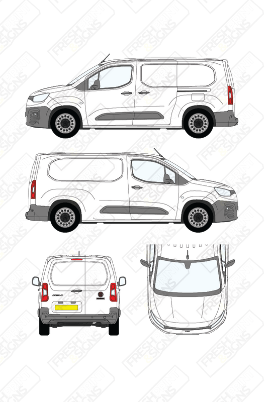 Van Graphics - Fiat | Doblo | 2022-2024 | Long Wheelbase (L2) | Panelled Rear Doors