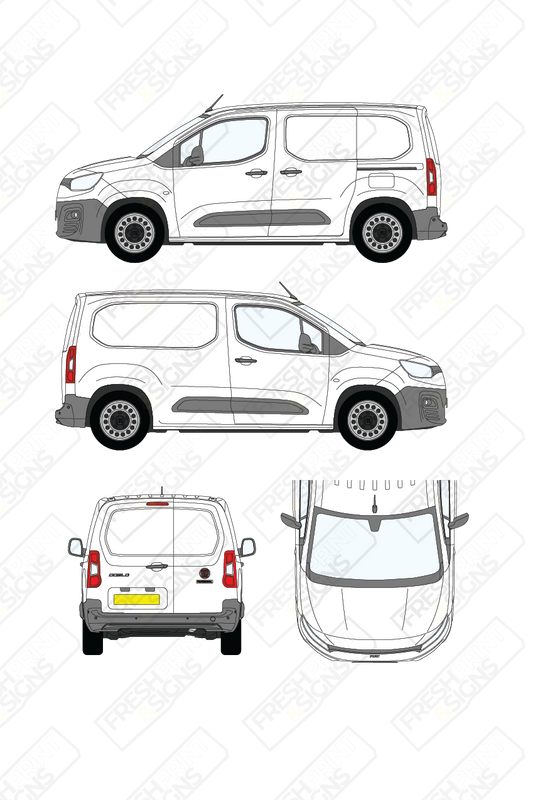 Van Graphics - Fiat | Doblo | 2022-2024 | Short Wheelbase (L1) | Panelled Rear Doors