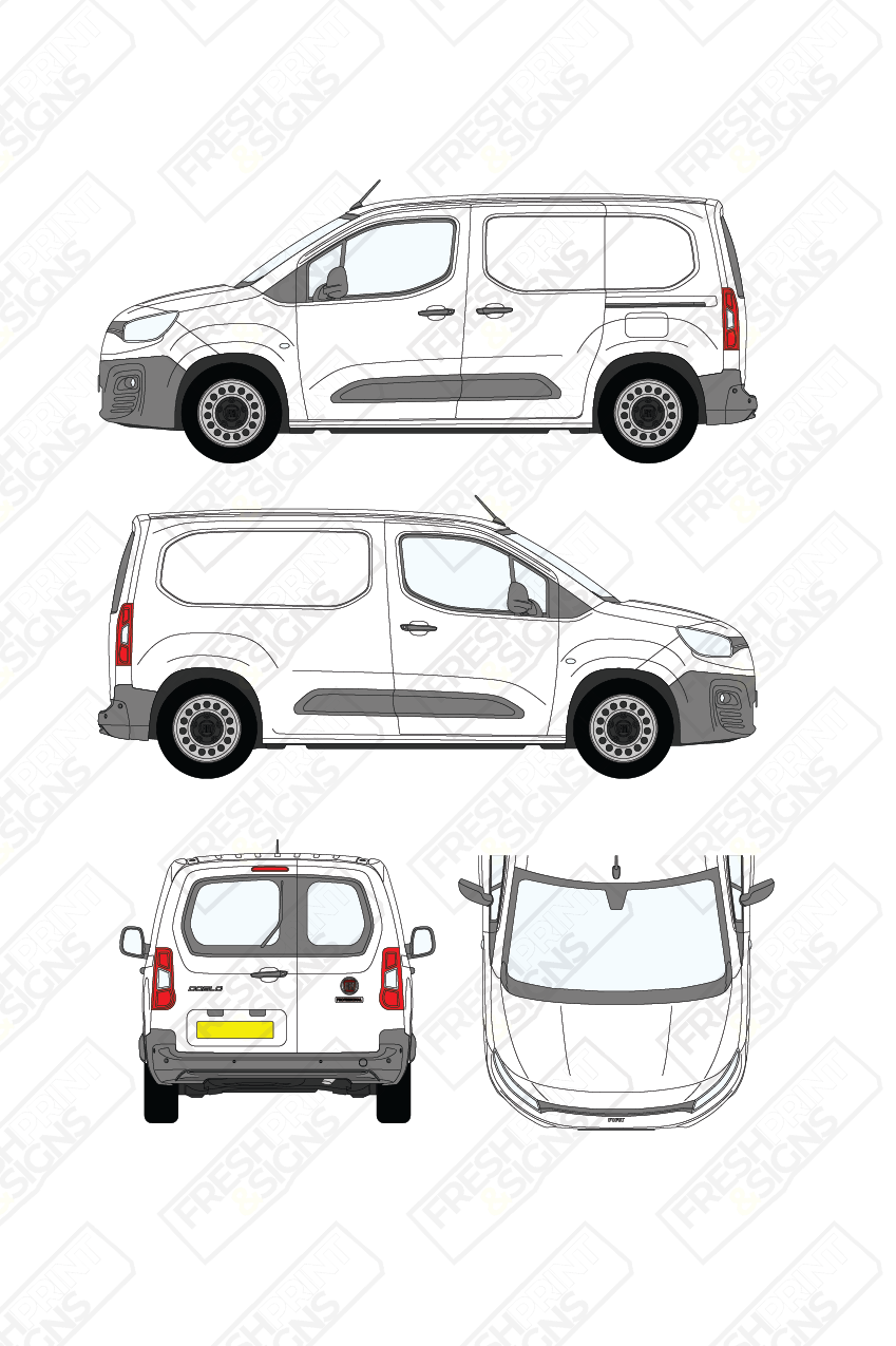 Van Graphics - Fiat | Doblo | 2022-2024 | Short Wheelbase (L1) | With Rear Windows