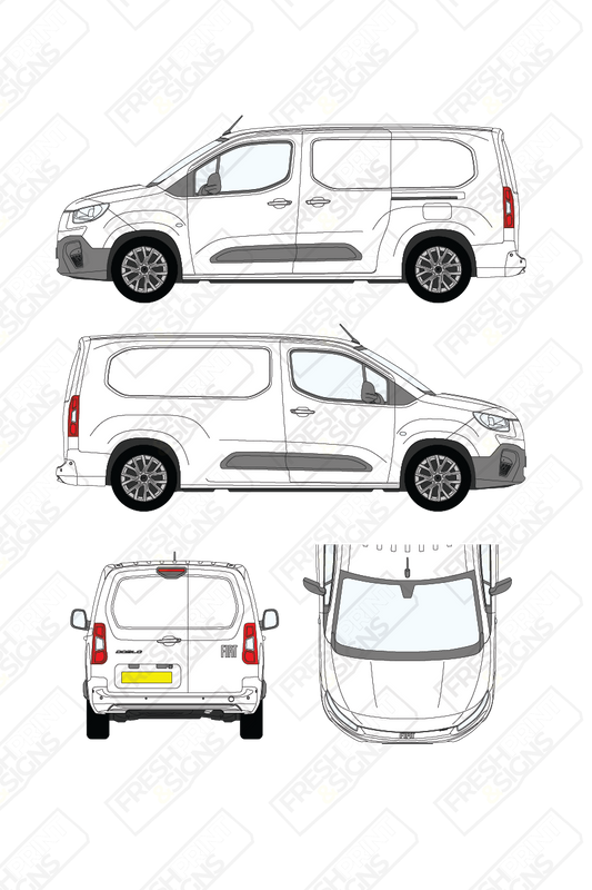 Van Graphics - Fiat | Doblo | 2024-2025 | Long Wheelbase (L2) | Panelled Rear Doors