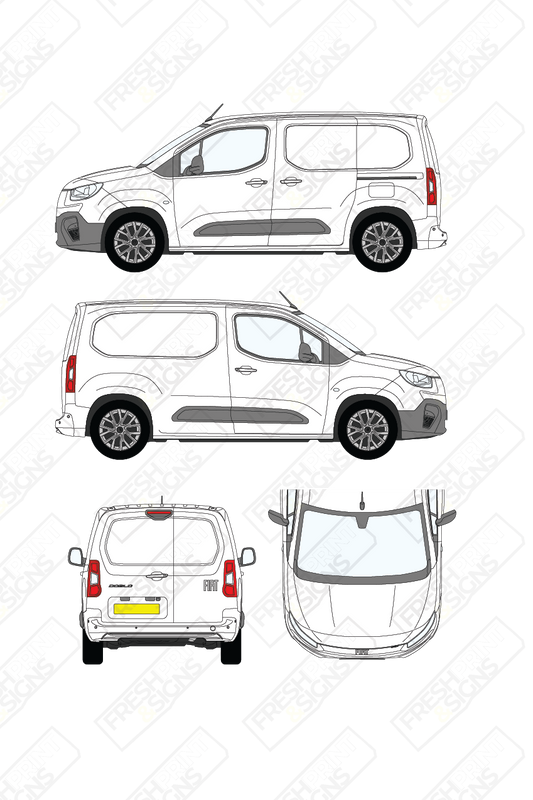 Van Graphics - Fiat | Doblo | 2024-2025 | Short Wheelbase (L1) | Panelled Rear Doors