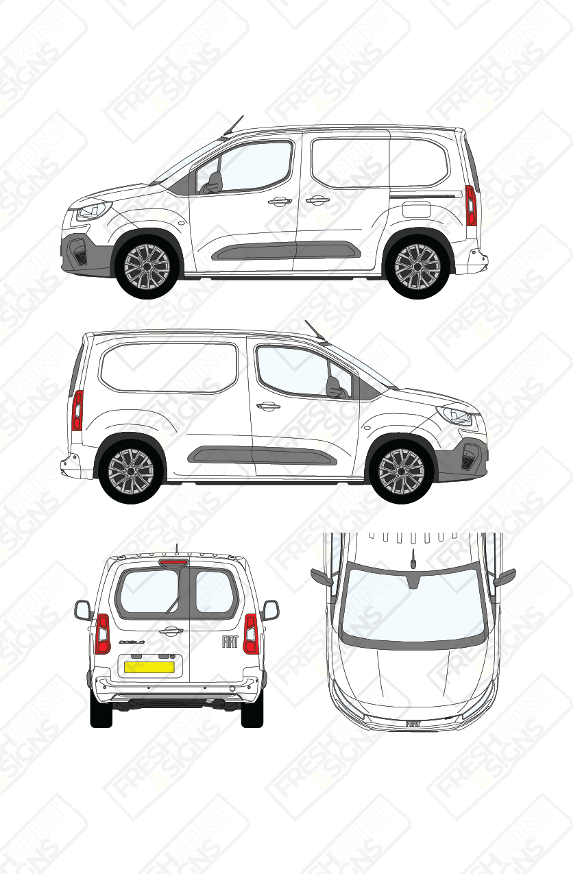 Van Graphics - Fiat | Doblo | 2024-2025 | Short Wheelbase (L1) | With Rear Windows