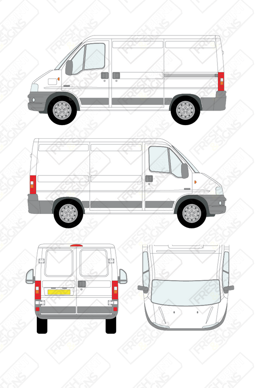Van Graphics - Fiat | Ducato | 2002-2006 | Short Wheelbase (L1) | Low Roof (H1) | Panelled Rear Doors