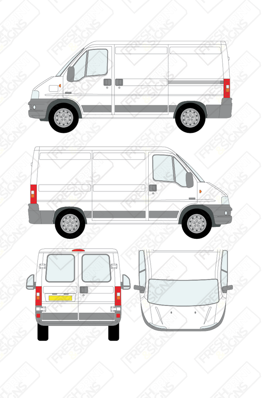 Van Graphics - Fiat | Ducato | 2002-2006 | Short Wheelbase (L1) | Low Roof (H1) | With Rear Windows