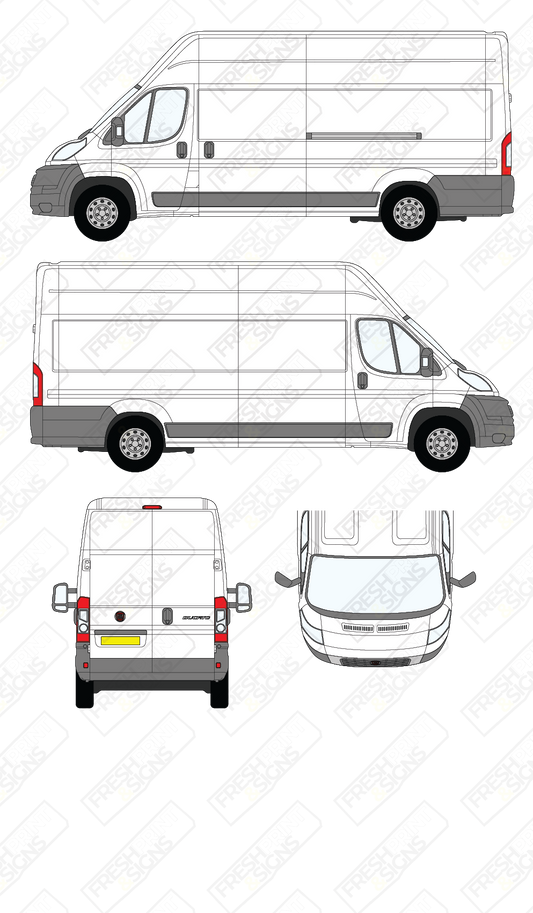 Van Graphics - Fiat | Ducato | 2006-2014 | Extra-Long Wheelbase (L4) | High Roof (H3) | Panelled Rear Doors