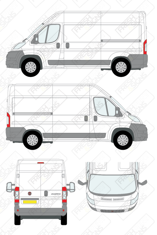 Van Graphics - Fiat | Ducato | 2006-2014 | Medium Wheelbase (L2) | Medium Roof (H2) | Panelled Rear Doors