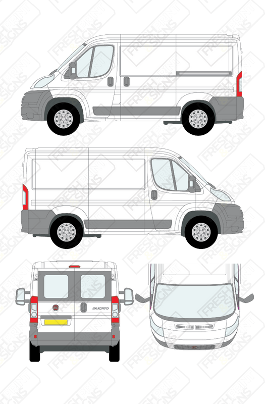 Van Graphics - Fiat | Ducato | 2006-2014 | Short Wheelbase (L1) | Low Roof (H1) | With Rear Windows