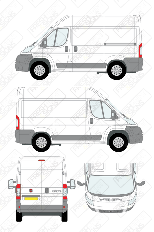 Van Graphics - Fiat | Ducato | 2006-2014 | Short Wheelbase (L1) | Medium Roof (H2) | Panelled Rear Doors
