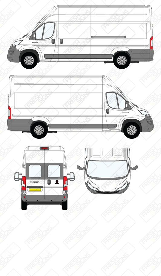 Van Graphics - Fiat | Ducato | 2014-2025 | Extra-Long Wheelbase (L4) | High Roof (H3) | With Rear Windows