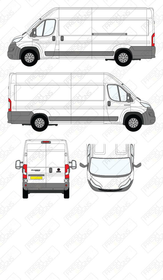 Van Graphics - Fiat | Ducato | 2014-2025 | Extra-Long Wheelbase (L4) | Medium Roof (H2) | Panelled Rear Doors