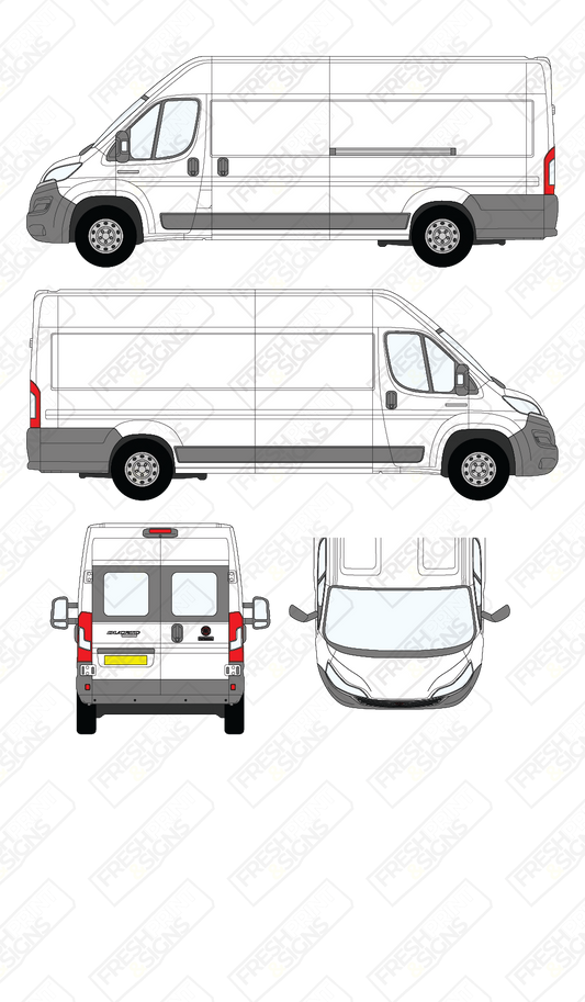 Van Graphics - Fiat | Ducato | 2014-2025 | Extra-Long Wheelbase (L4) | Medium Roof (H2) | With Rear Windows