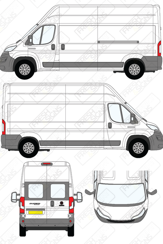 Van Graphics - Fiat | Ducato | 2014-2025 | Long Wheelbase (L3) | High Roof (H3) | With Rear Windows