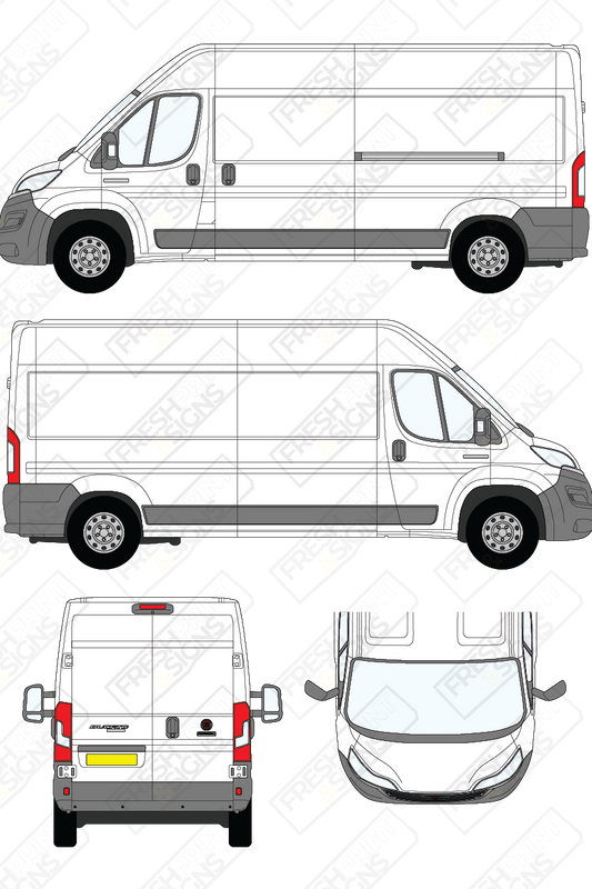 Van Graphics - Fiat | Ducato | 2014-2025 | Long Wheelbase (L3) | Medium Roof (H2) | Panelled Rear Doors