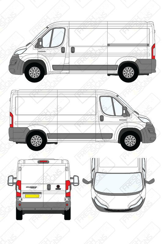 Van Graphics - Fiat | Ducato | 2014-2025 | Medium Wheelbase (L2) | Low Roof (H1) | Panelled Rear Doors