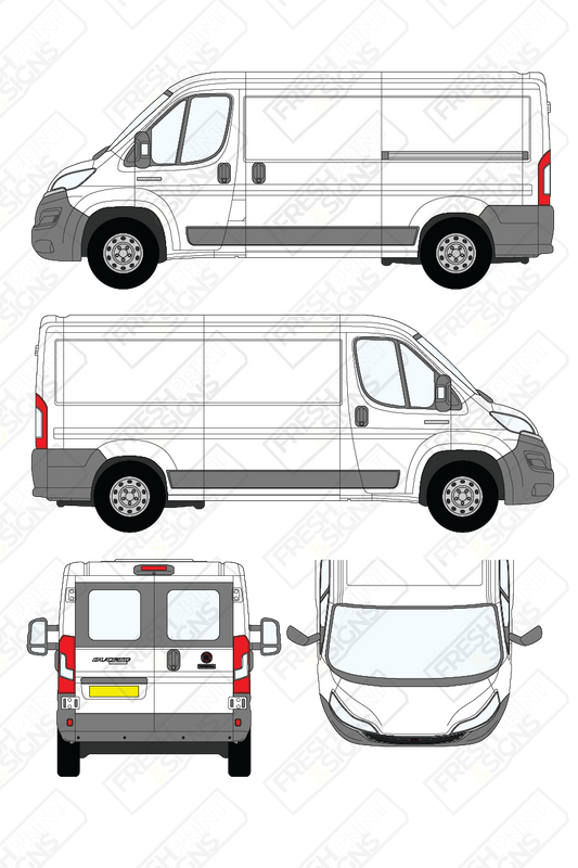Van Graphics - Fiat | Ducato | 2014-2025 | Medium Wheelbase (L2) | Low Roof (H1) | With Rear Windows