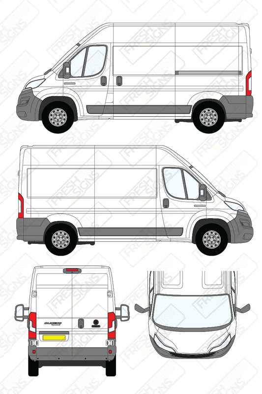 Van Graphics - Fiat | Ducato | 2014-2025 | Medium Wheelbase (L2) | Medium Roof (H2) | Panelled Rear Doors