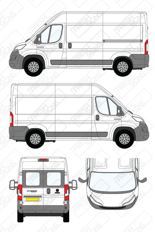 Van Graphics - Fiat | Ducato | 2014-2025 | Medium Wheelbase (L2) | Medium Roof (H2) | With Rear Windows