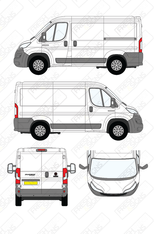Van Graphics - Fiat | Ducato | 2014-2025 | Short Wheelbase (L1) | Low Roof (H1) | Panelled Rear Doors
