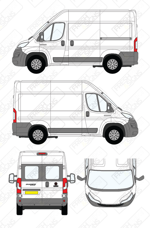 Van Graphics - Fiat | Ducato | 2014-2025 | Short Wheelbase (L1) | Medium Roof (H2) | With Rear Windows