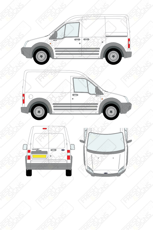 Van Graphics - Ford | Transit Connect | 2002-2009 | Long Wheelbase (L2) | Panelled Rear Doors