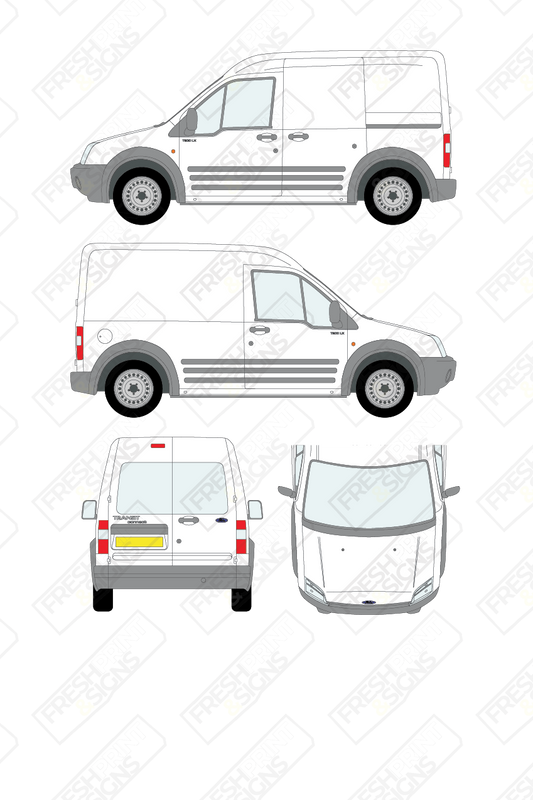 Van Graphics - Ford | Transit Connect | 2002-2009 | Long Wheelbase (L2) | With Rear Windows