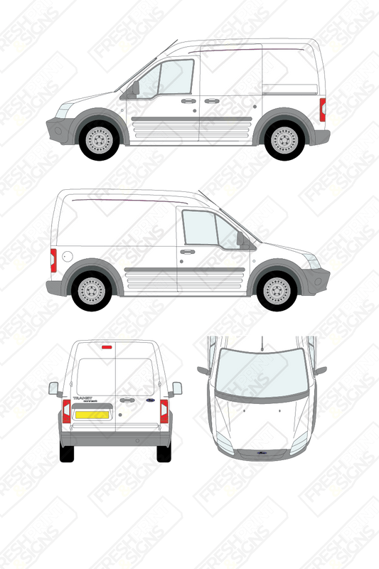 Van Graphics - Ford | Transit Connect | 2009-2013 | Long Wheelbase (L2) | Panelled Rear Doors