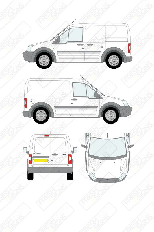 Van Graphics - Ford | Transit Connect | 2009-2013 | Short Wheelbase (L1) | Panelled Rear Doors