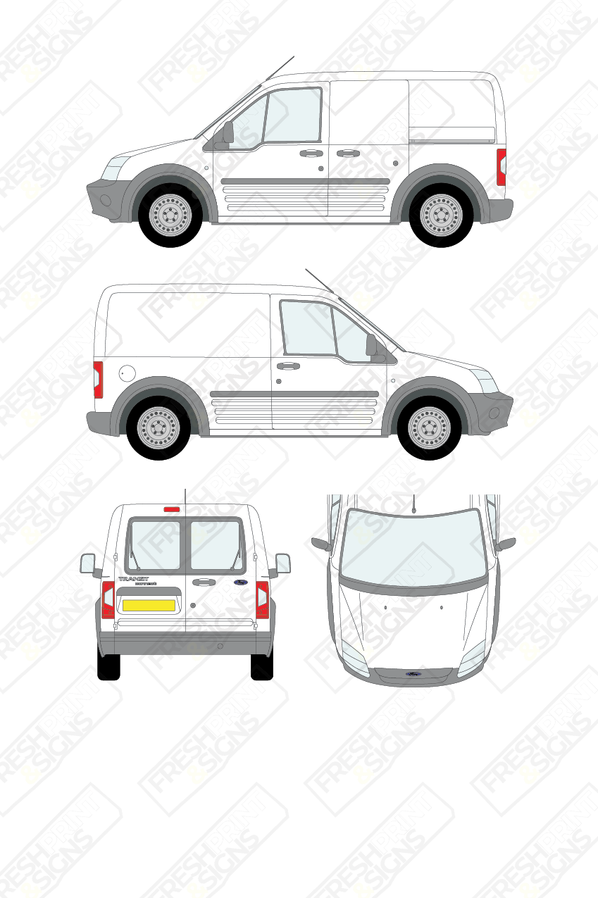 Van Graphics - Ford | Transit Connect | 2009-2013 | Short Wheelbase (L1) | With Rear Windows