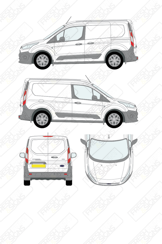 Van Graphics - Ford | Transit Connect | 2013-2018 | Short Wheelbase (L1) | Panelled Rear Doors