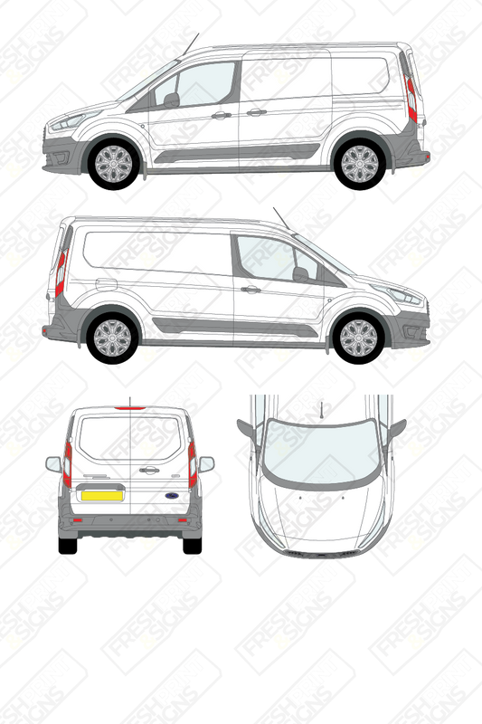 Van Graphics - Ford | Transit Connect | 2018-2024 | Long Wheelbase (L2) | Panelled Rear Doors
