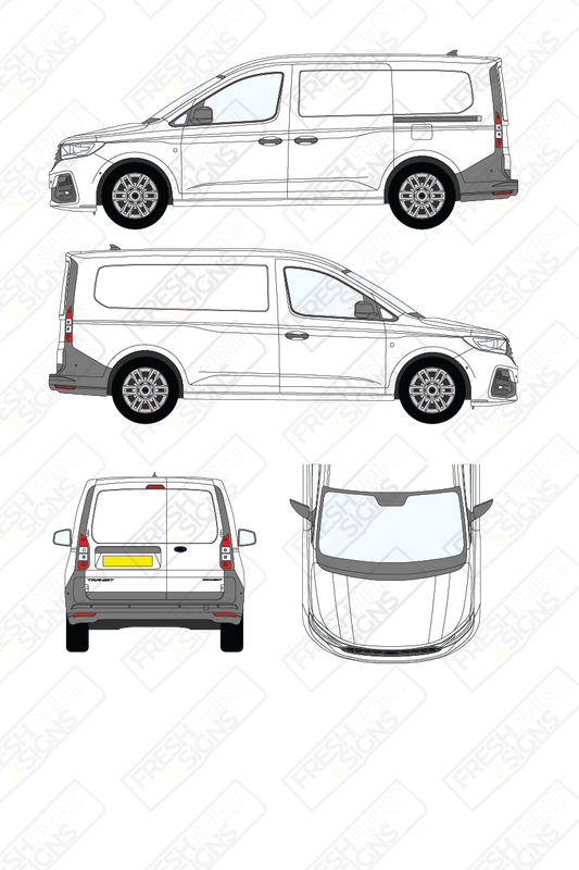 Van Graphics - Ford | Transit Connect | 2024-2025 | Long Wheelbase (L2) | Panelled Rear Doors
