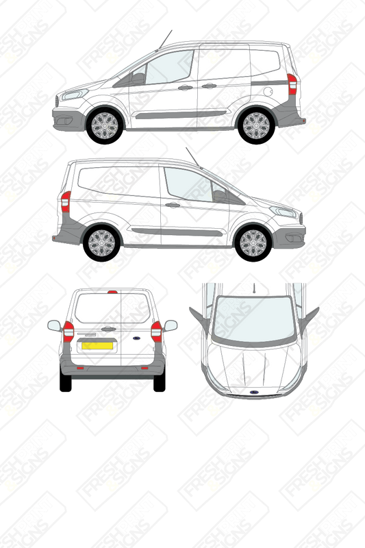 Van Graphics - Ford | Transit Courier | 2014-2018 | Panelled Rear Doors