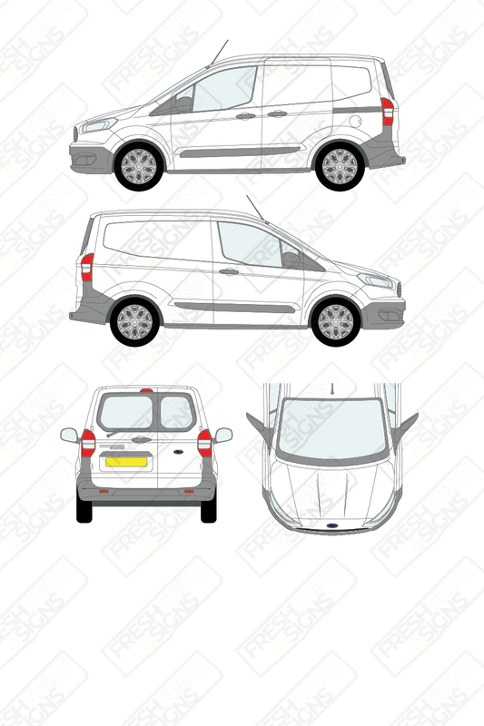 Van Graphics - Ford | Transit Courier | 2014-2018 | With Rear Windows