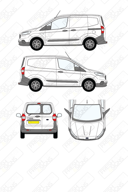 Van Graphics - Ford | Transit Courier | 2018-2023 | With Rear Windows