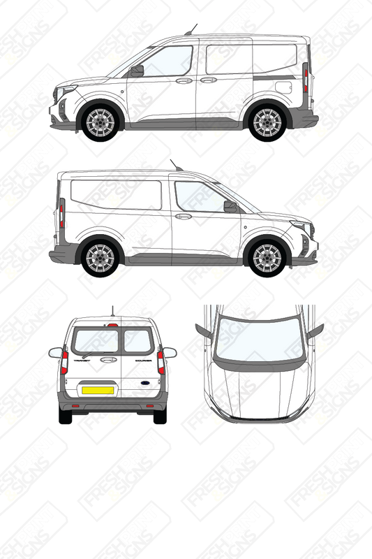 Van Graphics - Ford | Transit Courier | 2024-2025 | With Rear Windows