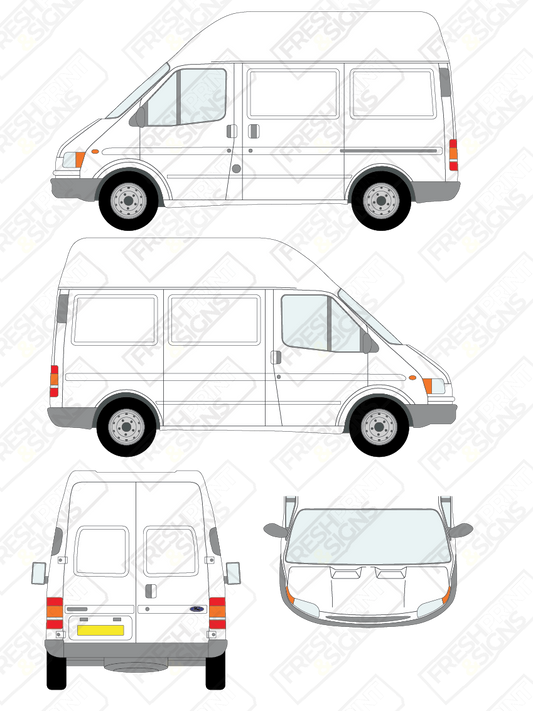 Van Graphics - Ford | Transit | 1994-1999 | Short Wheelbase (L1) | High Roof (H3) | Panelled Rear Doors