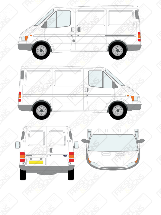 Van Graphics - Ford | Transit | 1994-1999 | Short Wheelbase (L1) | Low Roof (H1) | Panelled Rear Doors