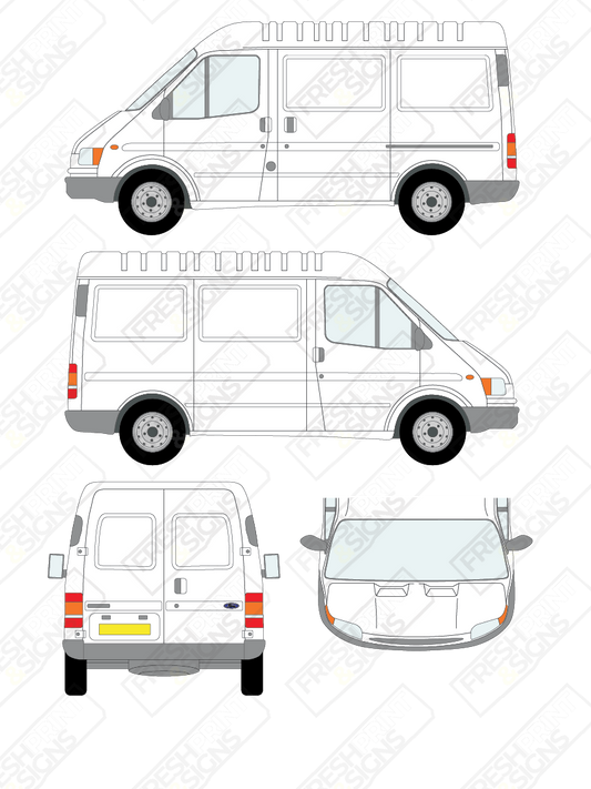 Van Graphics - Ford | Transit | 1994-1999 | Short Wheelbase (L1) | Semi-High Roof (H2) | Panelled Rear Doors