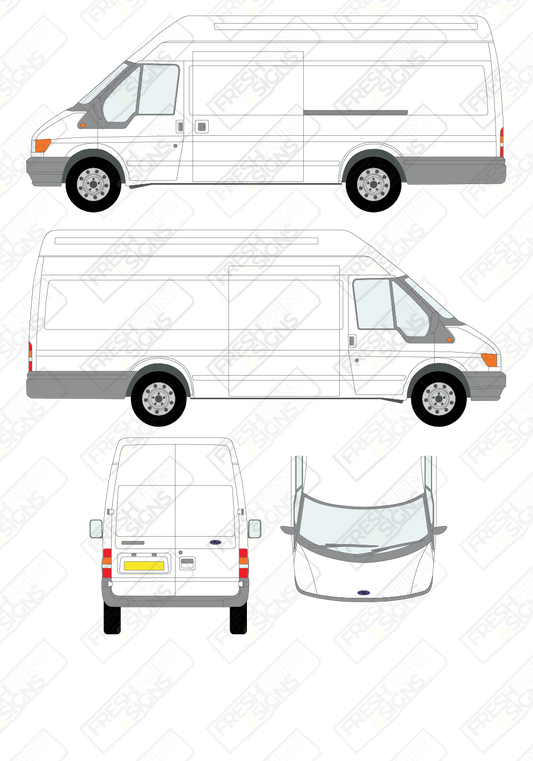 Van Graphics - Ford | Transit | 2000-2006 | Extra Long (Jumbo) Wheelbase (L4) | Panelled Rear Doors