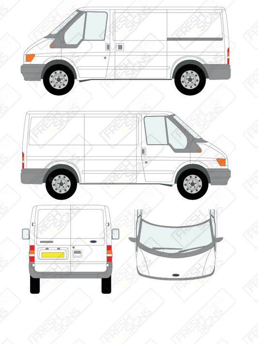 Van Graphics - Ford | Transit | 2000-2006 | Short Wheelbase (L1) | Low Roof (H1) | Panelled Rear Doors