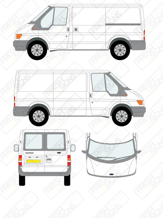 Van Graphics - Ford | Transit | 2000-2006 | Short Wheelbase (L1) | Low Roof (H1) | With Rear Windows