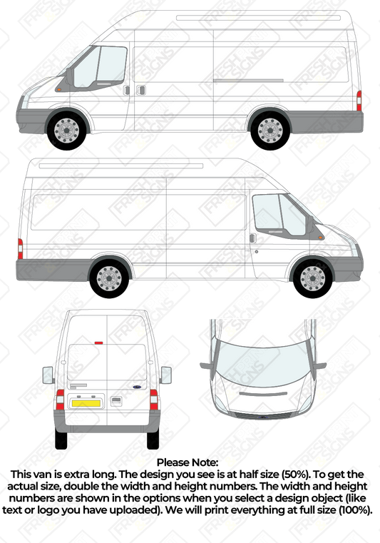 Van Graphics - Ford | Transit | 2006-2014 | Extra Long (Jumbo) Wheelbase (L4) | Panelled Rear Doors
